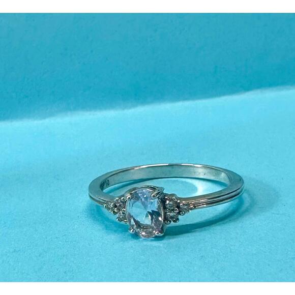 VINTAGE STYLE SPINEL VICTORIAN TOPAZ RING SIZE 10 - Picture 1 of 8